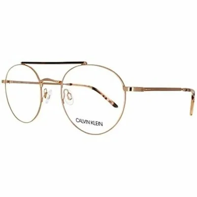 Calvin Klein Women Eyeglasses CK20126 Rose Gold Round/Aviator Metal 51-21-145