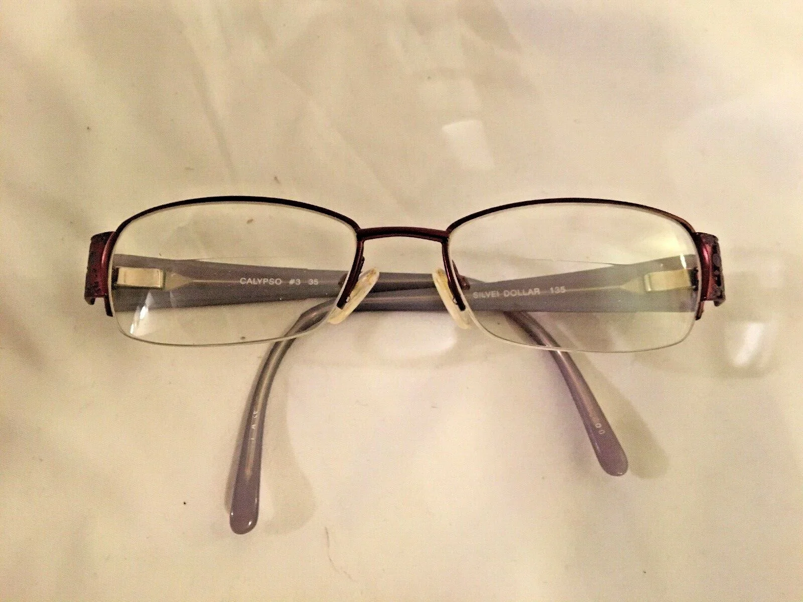 Calypso #3 Silver Dollar 135 Small Fitted behind the ear EyeGlass frames1.100 3