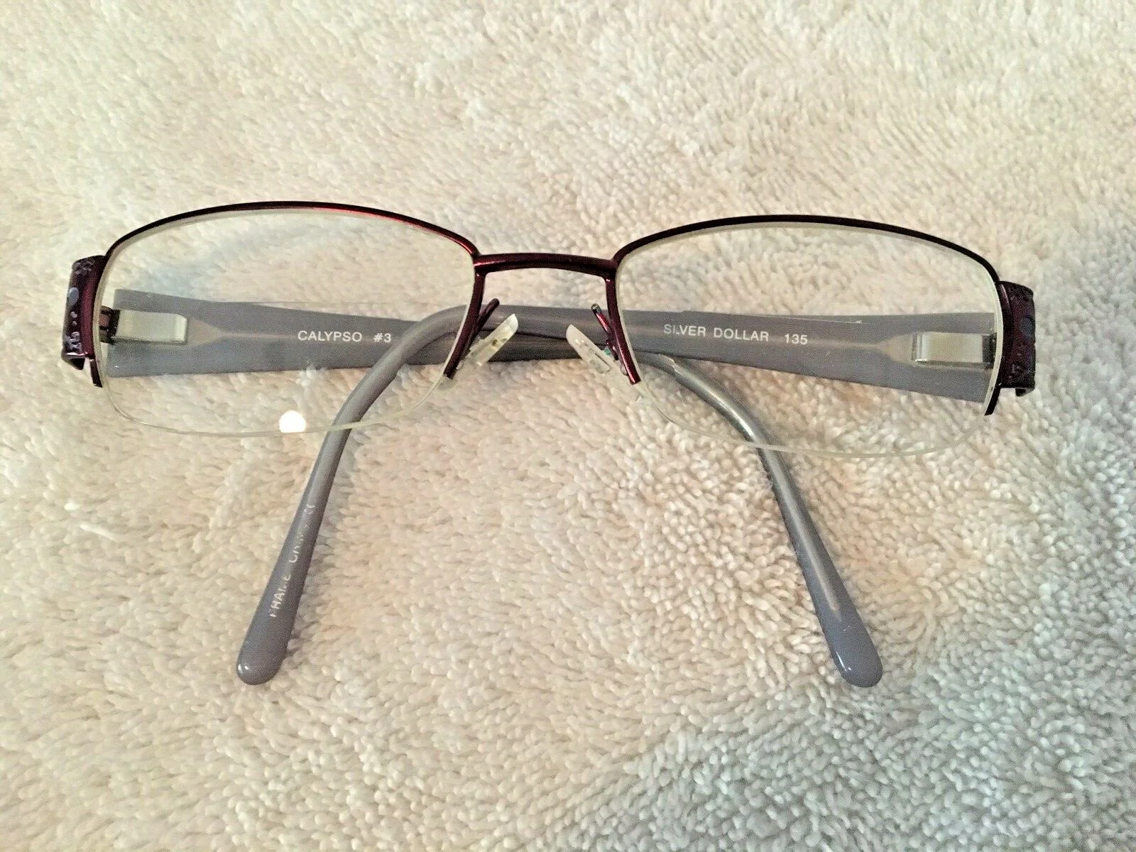 Calypso #3 Silver Dollar Small Fitted behind the ear EyeGlass frames 52 18 135 1