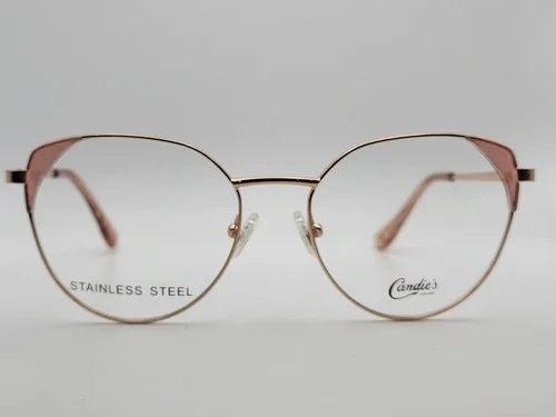 Candies CA 0181 028 Shiny Rose Gold Round Full Rim Eyeglass Frames 52-17-140 2