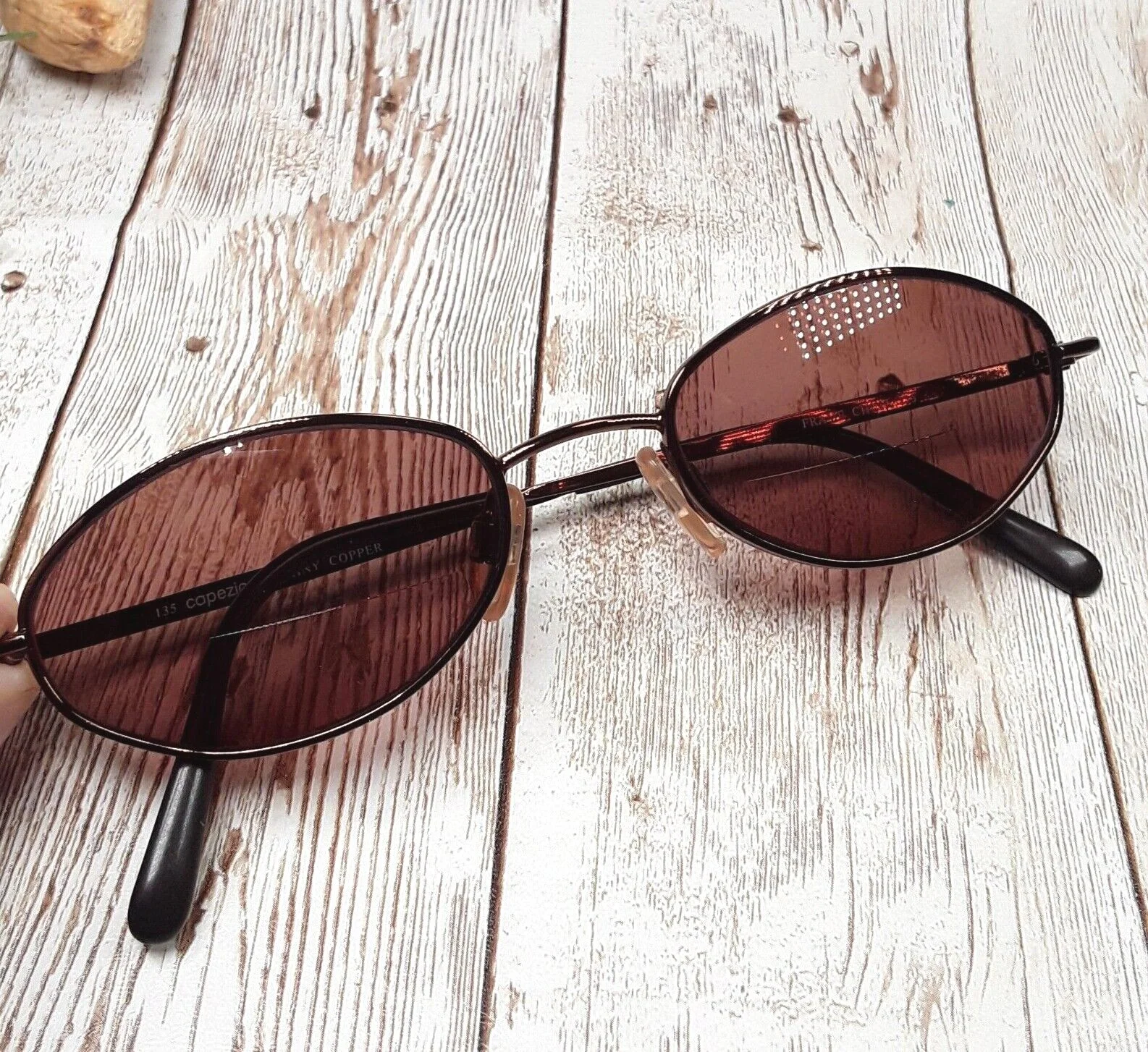 Capezio Shiny Copper Metal Oval Eyeglasses FRAME ONLY - Model 13 48-19-135