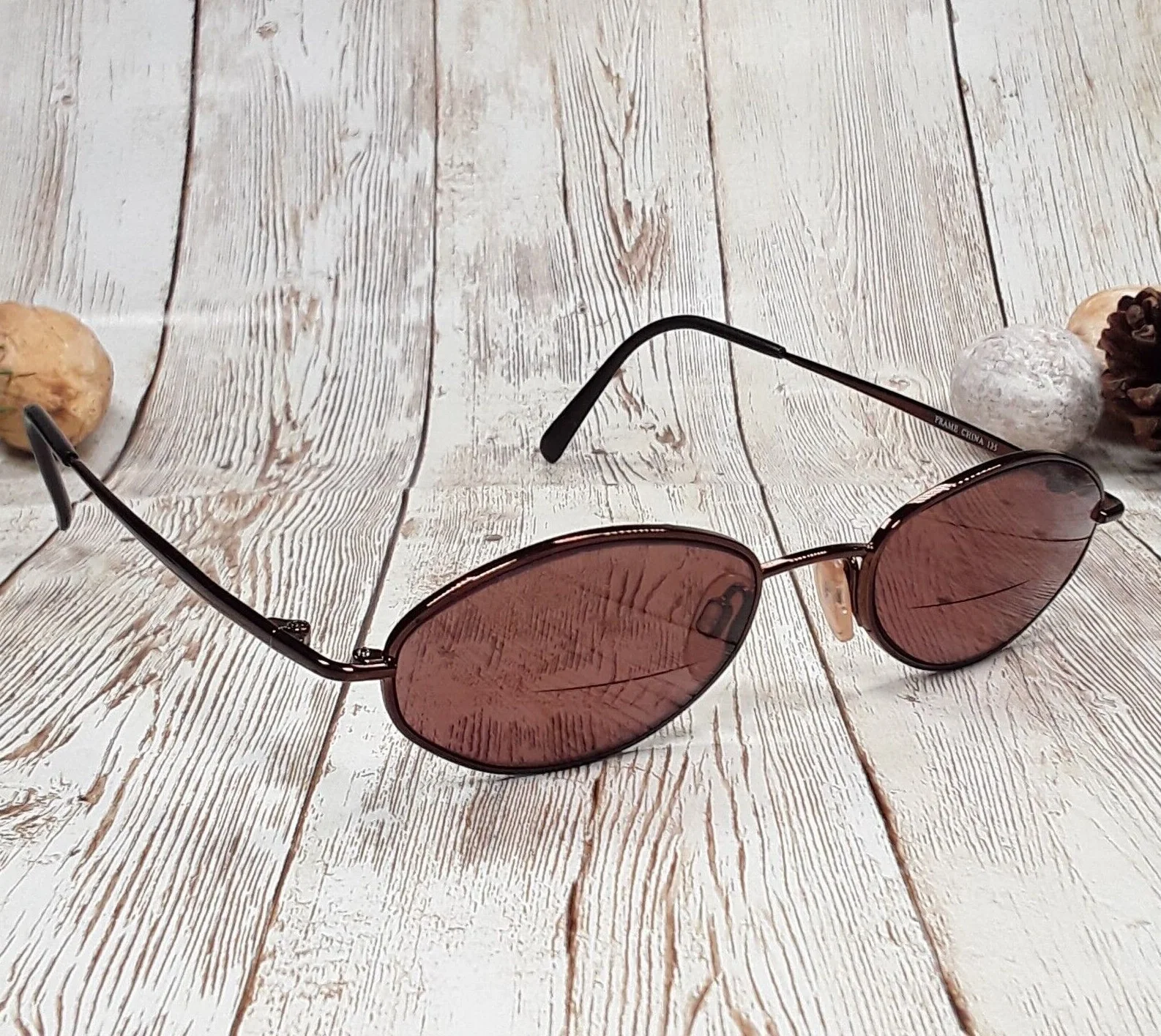 Capezio Shiny Copper Metal Oval Eyeglasses FRAME ONLY - Model 13 48-19-135 2
