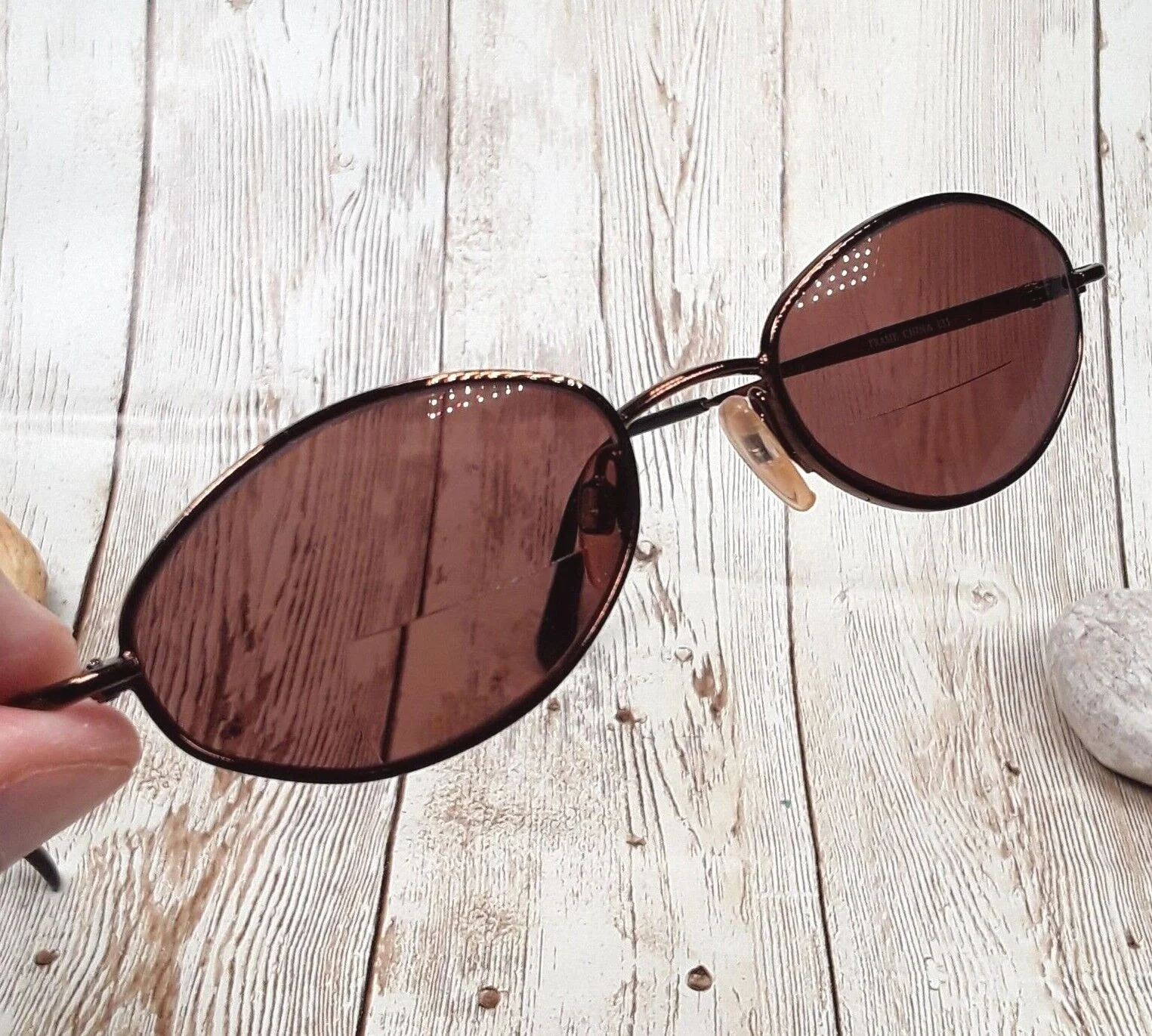 Capezio Shiny Copper Metal Oval Eyeglasses FRAME ONLY - Model 13 48-19-135 3