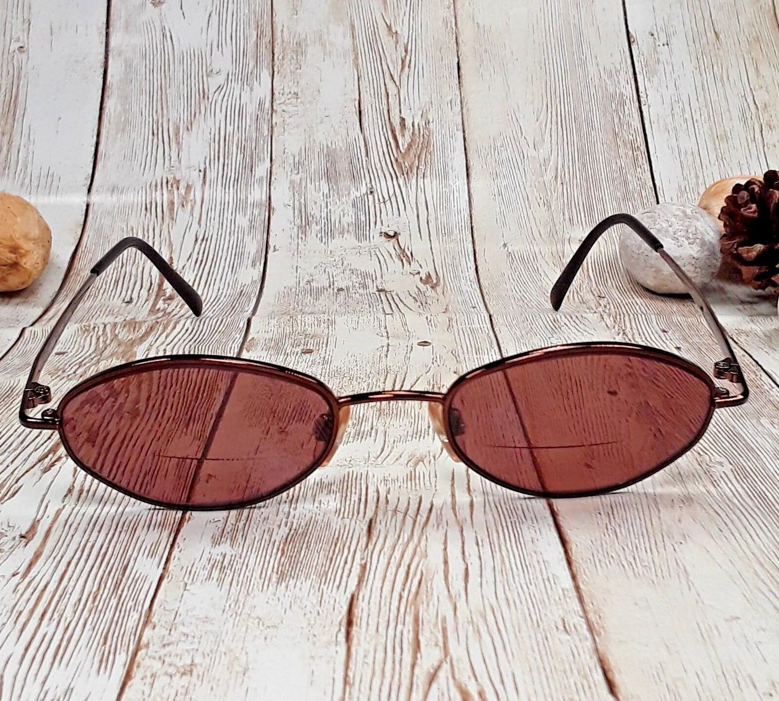 Capezio Shiny Copper Metal Oval Eyeglasses FRAME ONLY - Model 13 48-19-135 4