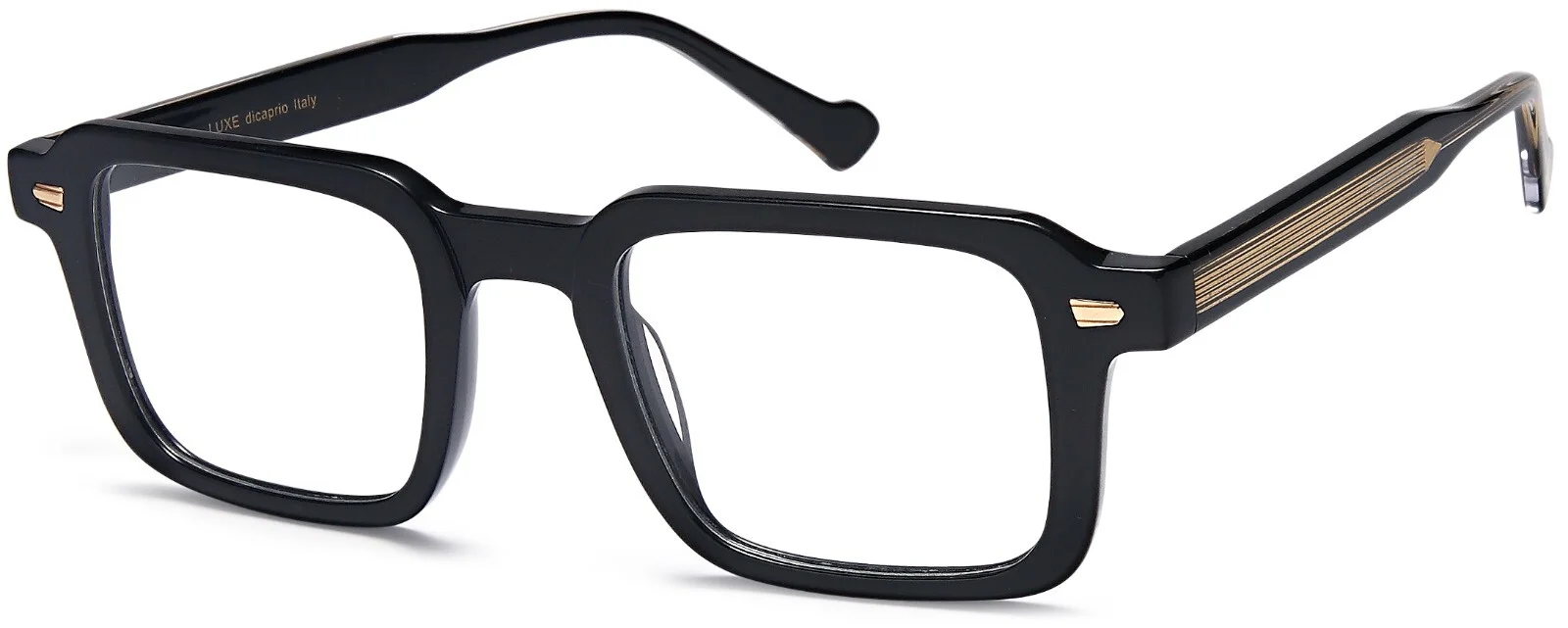 CAPRI OPTICS DICAPRIO DC507 BLACK GOLD UNISEX EYEGLASSES/FRAME 50-22-150