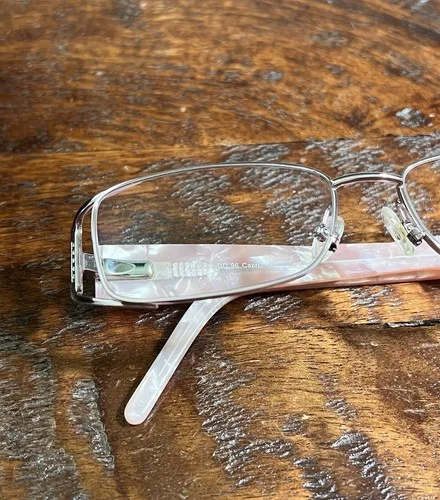 Capri Optics Kelly Pearl Pink 53-18 135 Eyeglasses Frames Diamond Stud Cartier 2