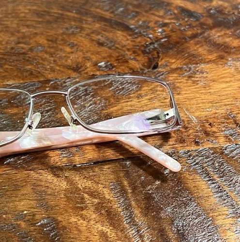 Capri Optics Kelly Pearl Pink 53-18 135 Eyeglasses Frames Diamond Stud Cartier 3