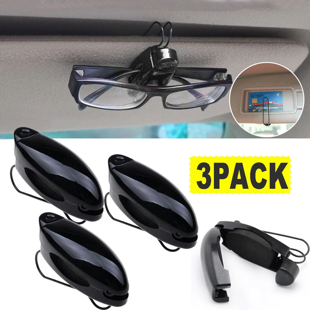 Car Auto Sun Visor Clip Holder For Glasses Sunglasses Eyeglass Card Bag Bracket
