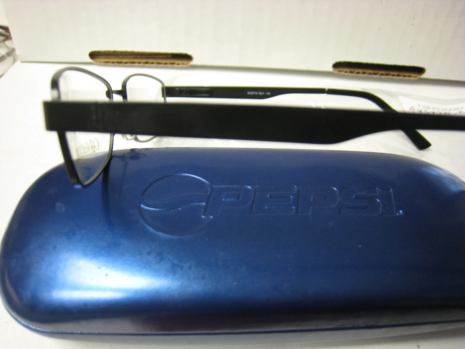 CARAVAGGIO EYEGLASS FRAMES Style AUSTIN in BLACK Sz. 50-18-140 Free CASE 2