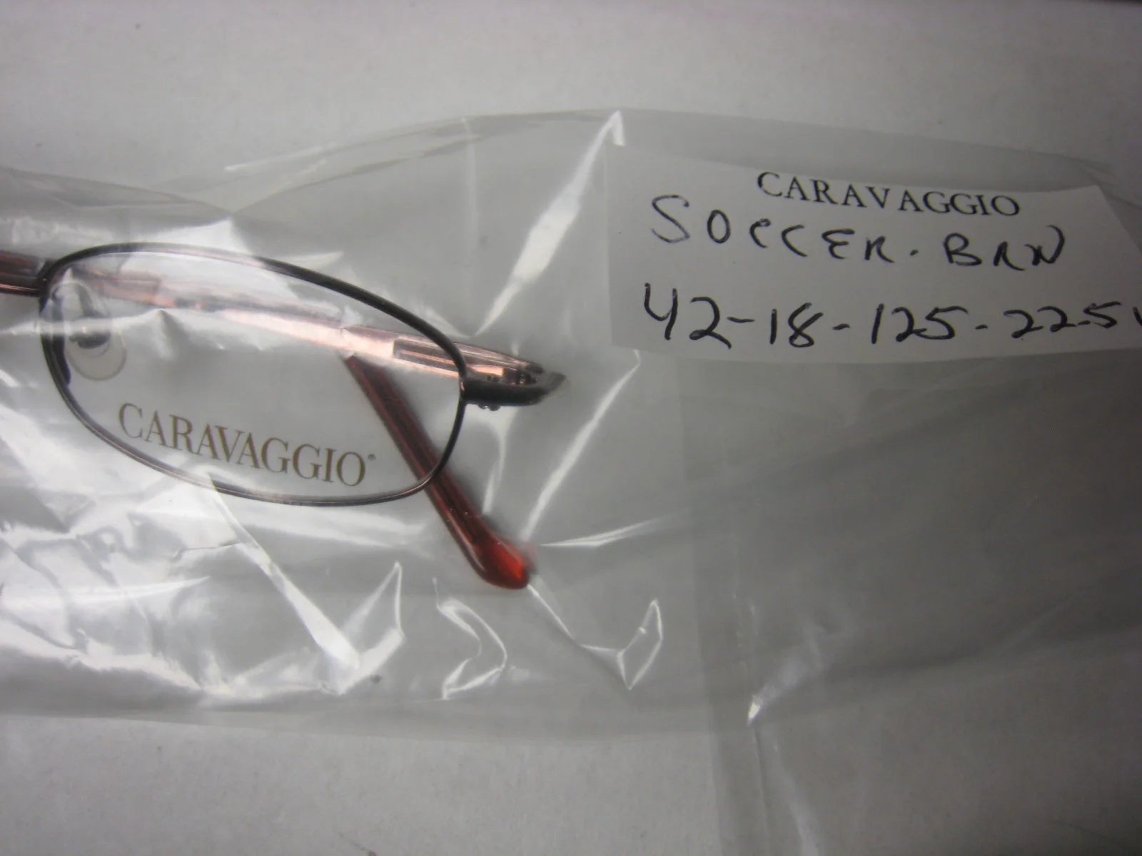 CARAVAGGIO EYEGLASS FRAMES Style SOCCER Sz. 42-18-125 GUNMETAL DEMO W/ CASE 3