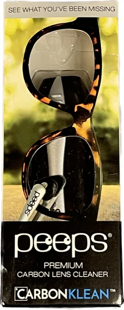 CarbonKlean Peeps Eyeglass Lens Cleaner Carbon Microfiber BLACK NEW IN BOX