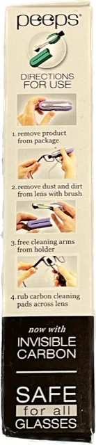 CarbonKlean Peeps Eyeglass Lens Cleaner Carbon Microfiber BLACK NEW IN BOX 2