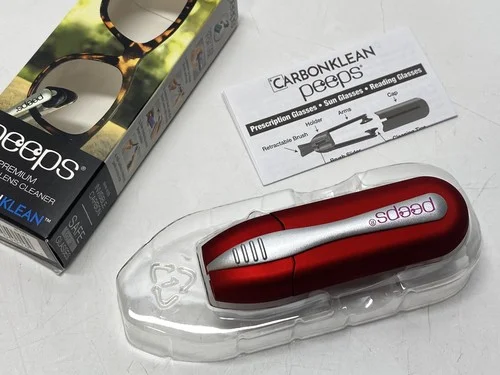 CarbonKlean Peeps Eyeglass Lens Cleaners Red Electroplated