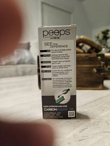 CarbonKlean Peeps Eyeglass Lens Cleaners White Electroplated 1 each 4