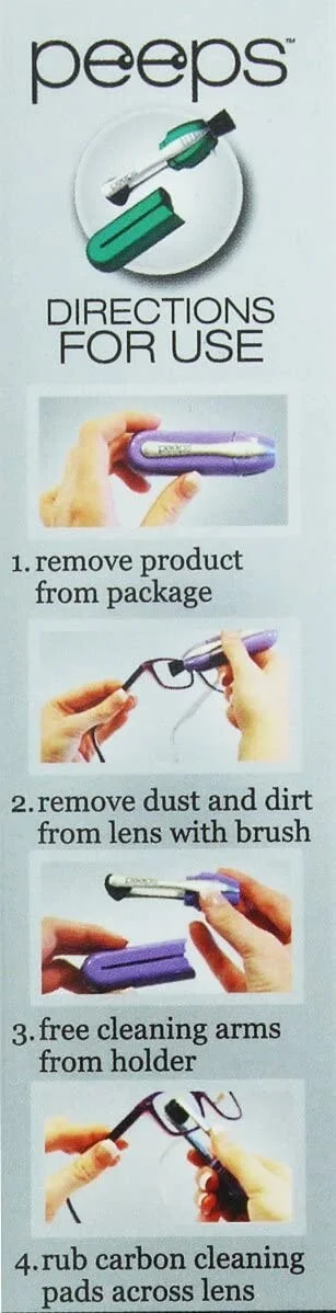 CarbonKlean Peeps Eyeglass Premium Lens Cleaner Black for clean lenses glasses 2