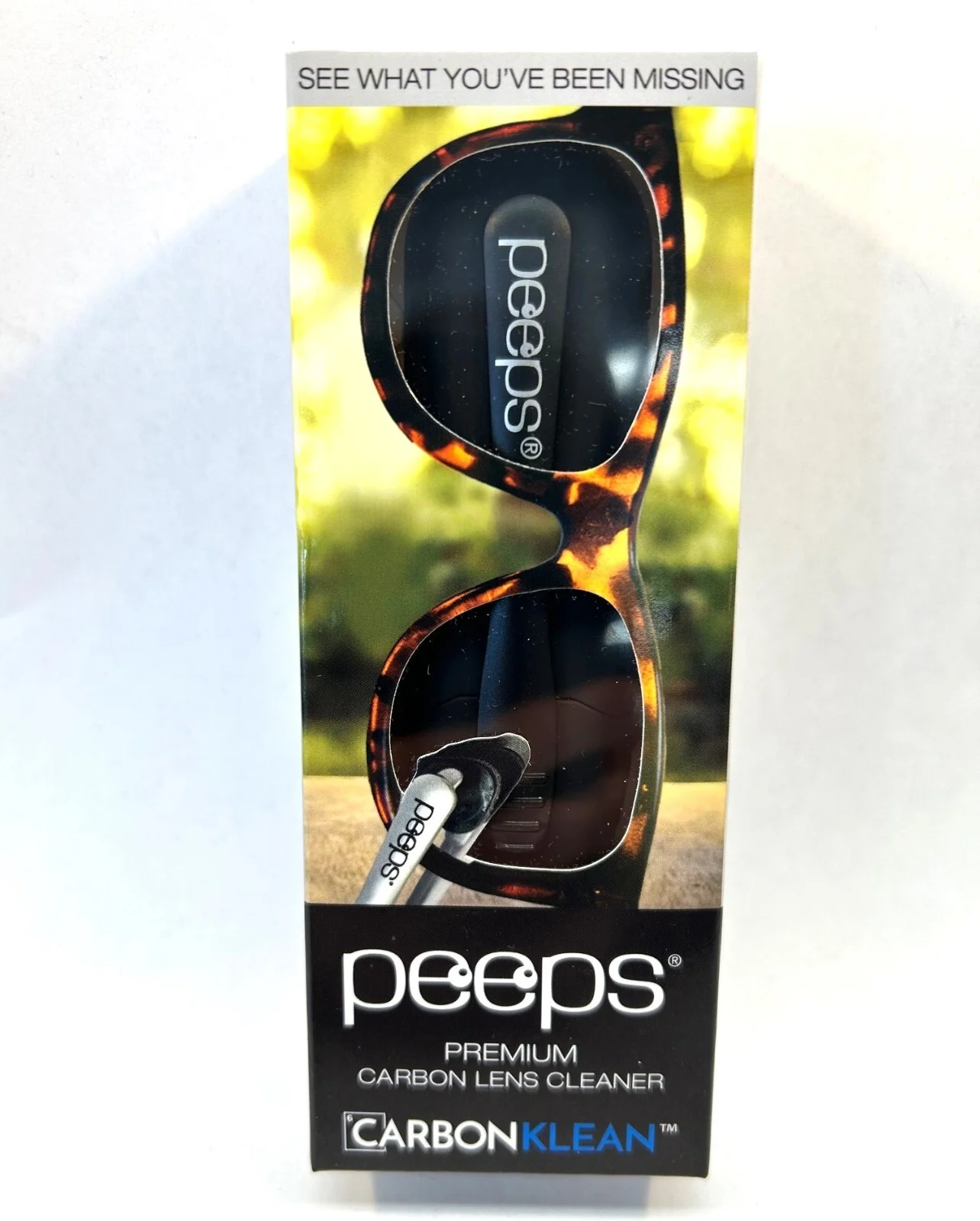 CarbonKlean Peeps Eyeglass Premium Lens Cleaner - safe for all glasses (Black) 2