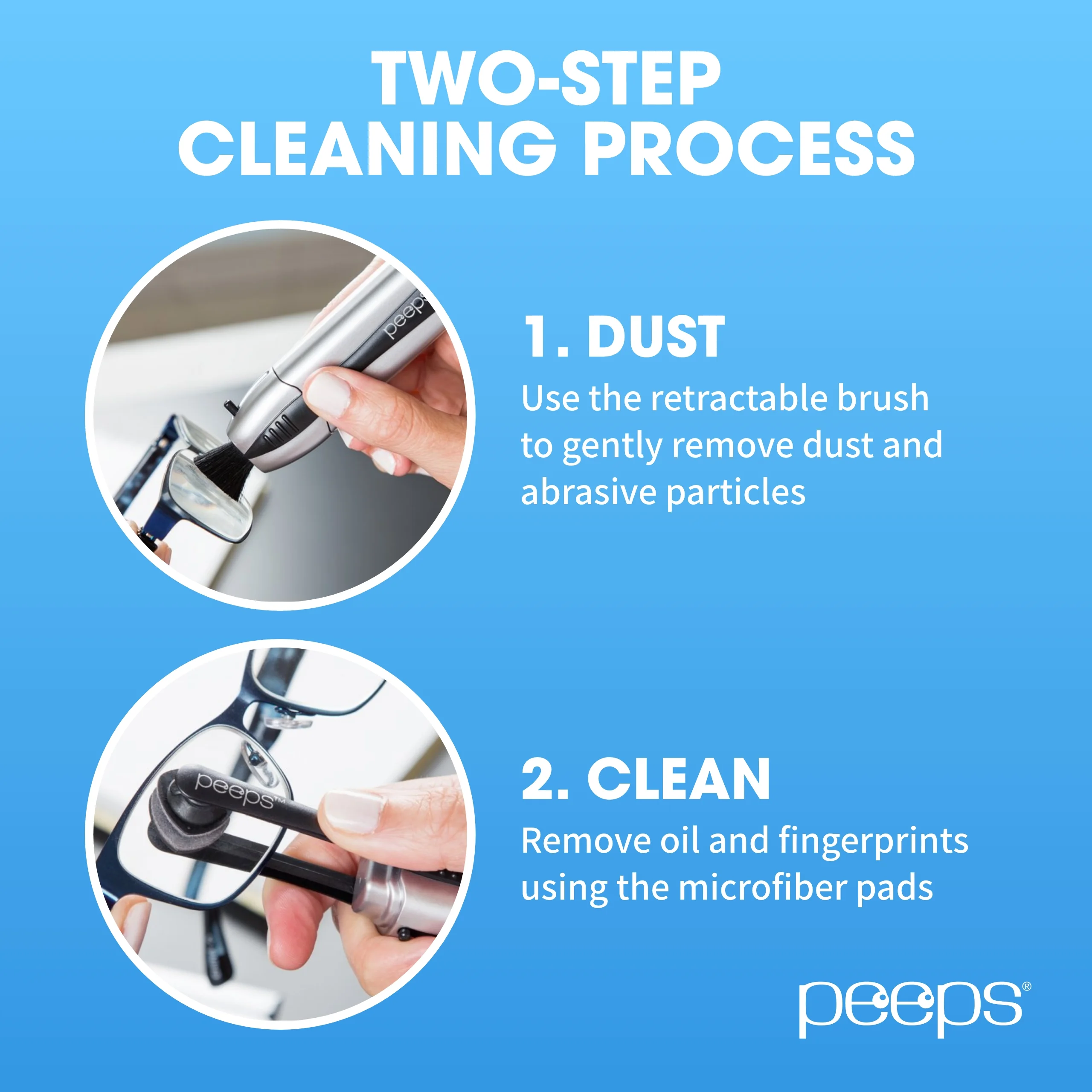 CarbonKlean Peeps Glasses Cleaner - for Eyeglasses, Reading Glasses, and More... 4