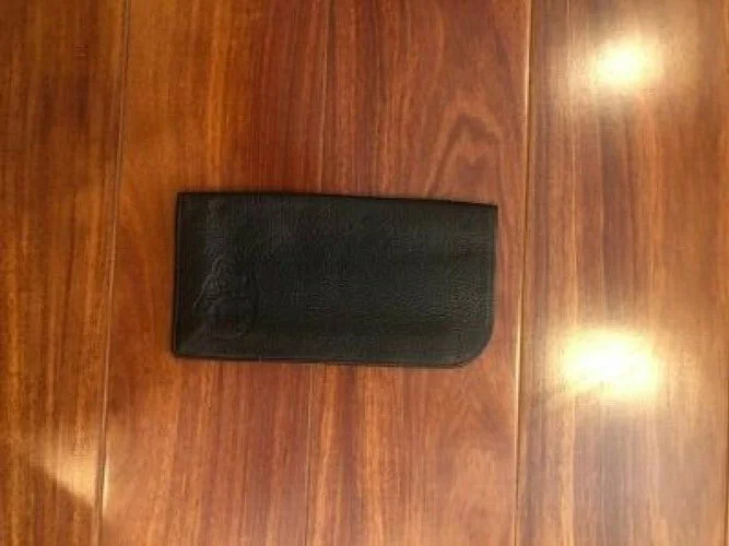 CARLOS FALCHI SUN GLASS EYE GLASS CASE LEATHER BLACK ITALIAN $165 VALUE RARE!!!