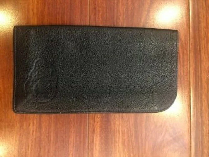CARLOS FALCHI SUN GLASS EYE GLASS CASE LEATHER BLACK ITALIAN $165 VALUE RARE!!! 3