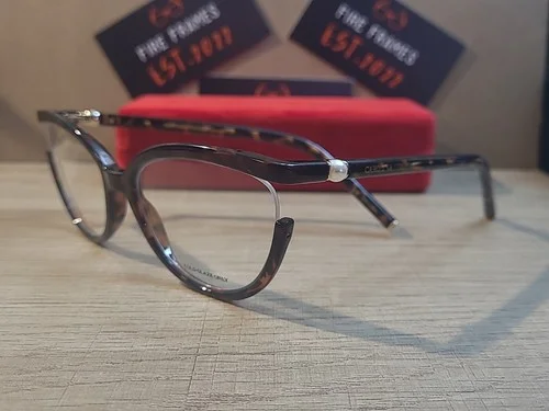 Carolina Herrera CH/0005 086 Havana Semi Rim Cat Eye Eyeglasses Frame 55-18-140