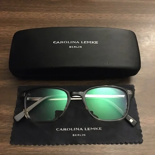 Carolina Lemke Glasses Frames Berlin CL5070-1 49[]17 140 Hand Made Black Silver