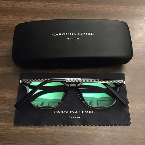 Carolina Lemke Glasses Frames Berlin CL5070-1 49[]17 140 Hand Made Black Silver 2