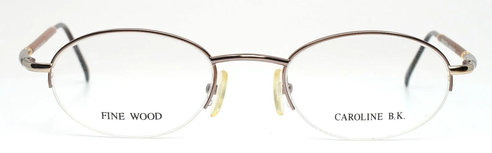 CAROLINE BK CBK 604 Rose Gold Womens Oval Half Rim Eyeglasses 49-20-135 B:33 2