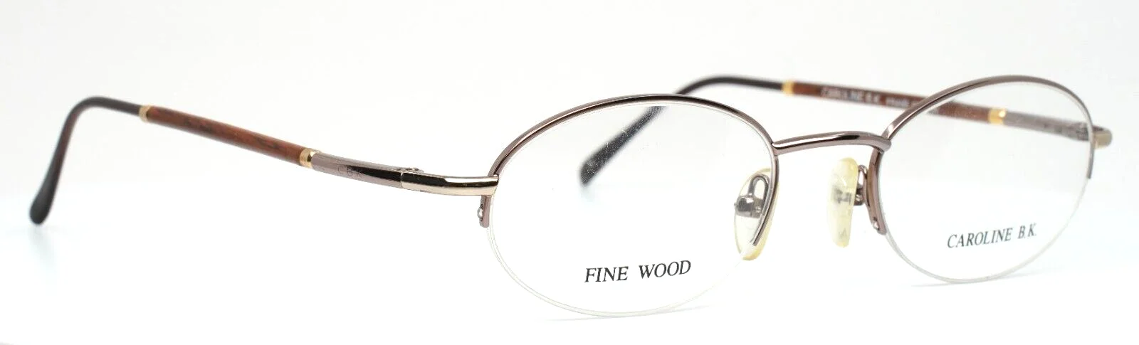 CAROLINE BK CBK 604 Rose Gold Womens Oval Half Rim Eyeglasses 49-20-135 B:33 3