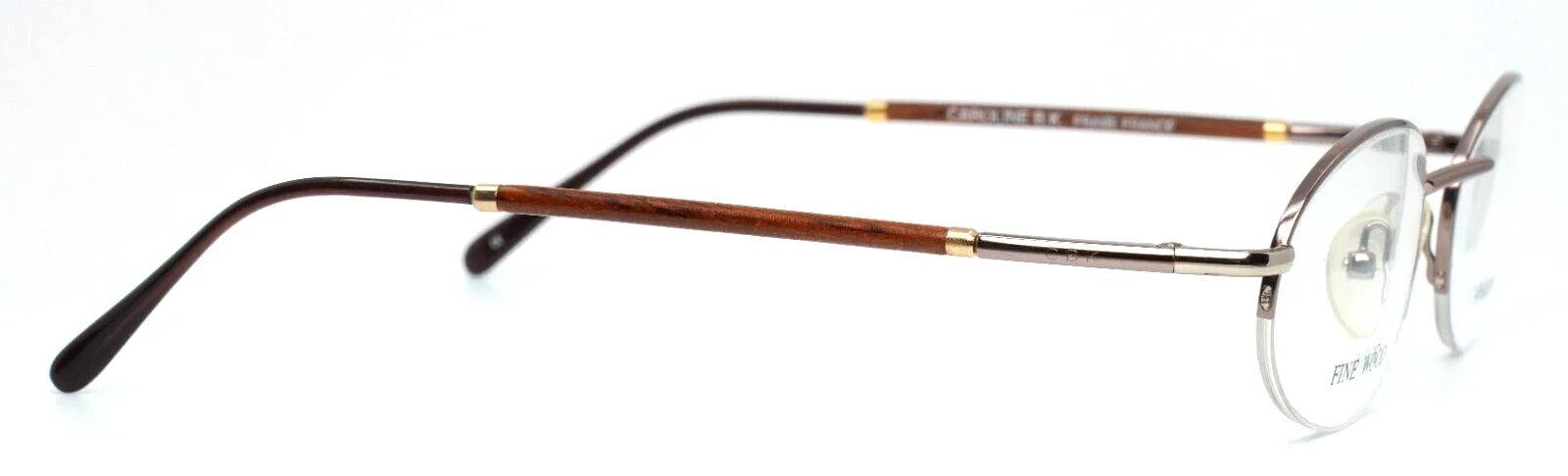 CAROLINE BK CBK 604 Rose Gold Womens Oval Half Rim Eyeglasses 49-20-135 B:33 4