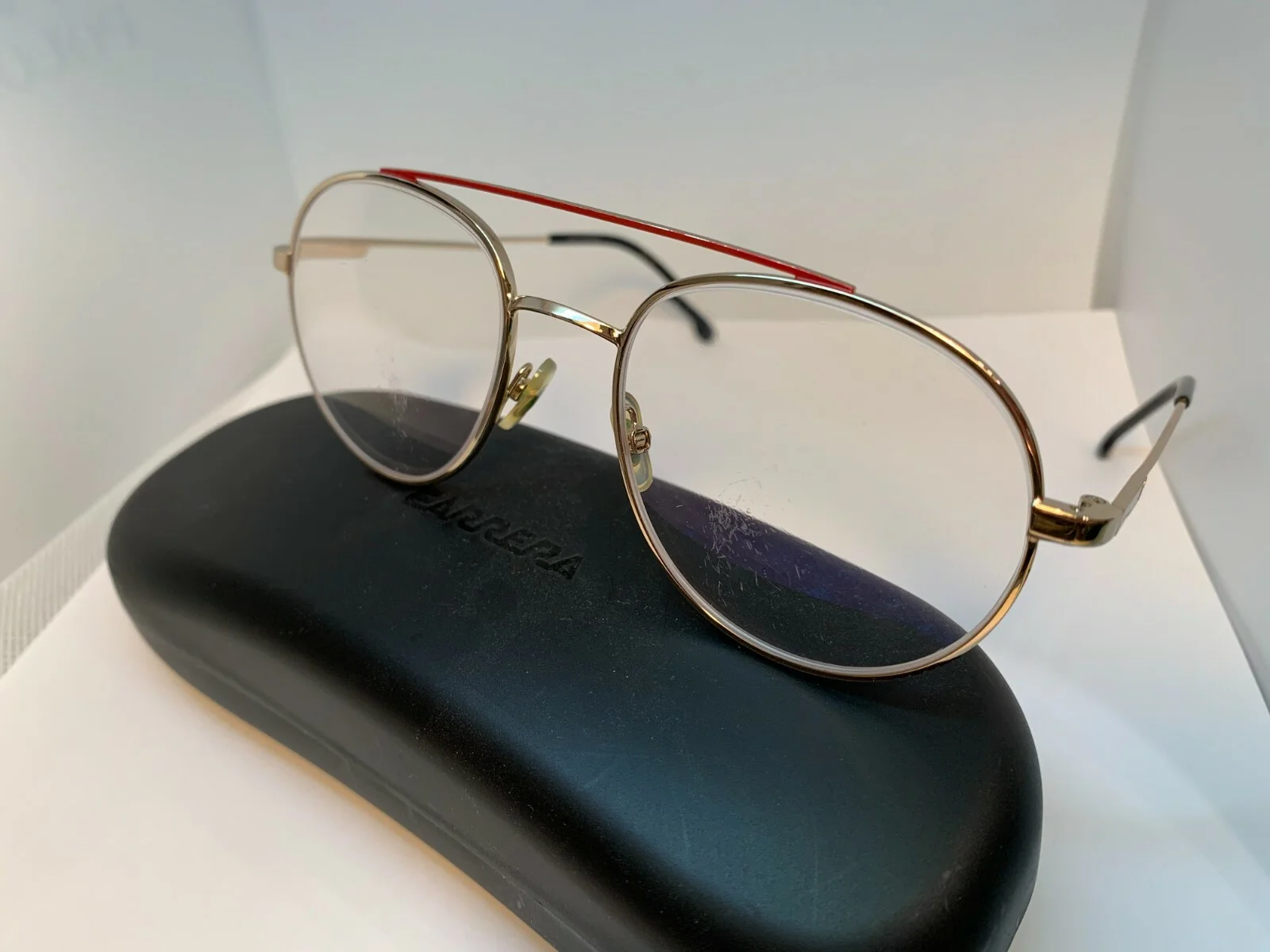 CARRERA Gold/Red 51[]18-125 Eyeglasses/Sunglasses Frames small 1