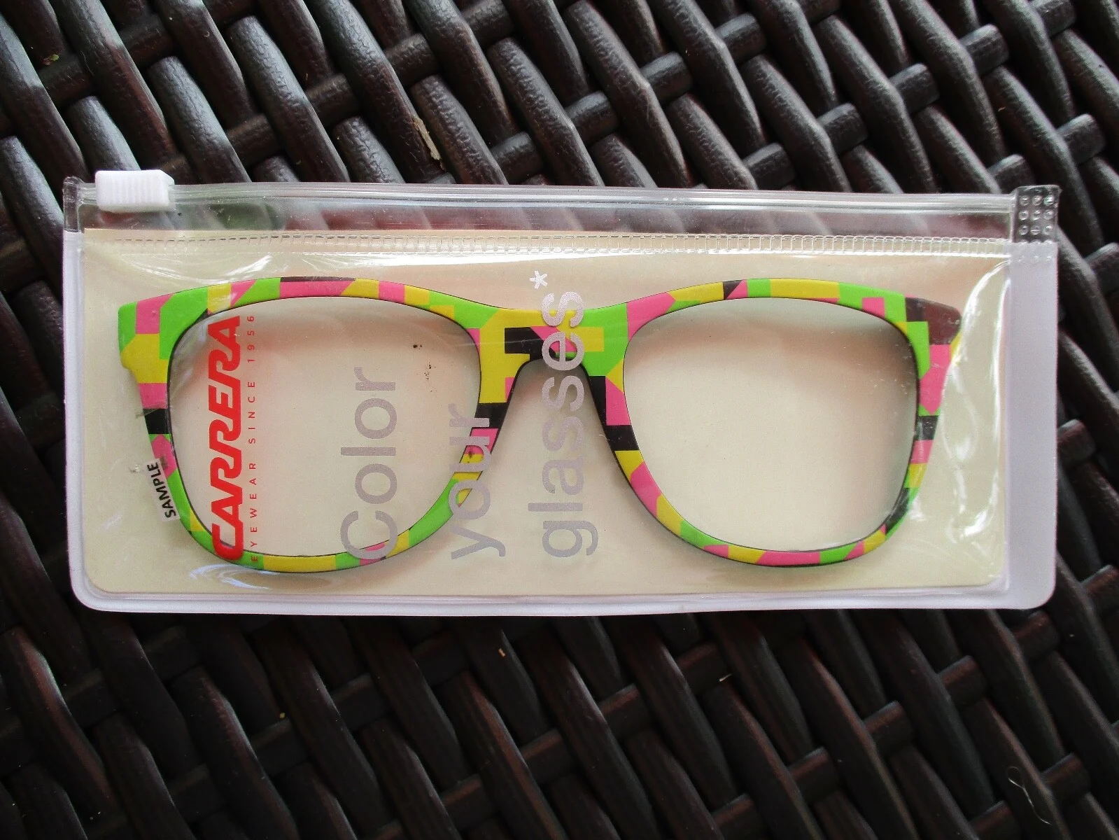 Carrera Safilo interchangeable yellow pink green wayfarer eyeglasses frames new