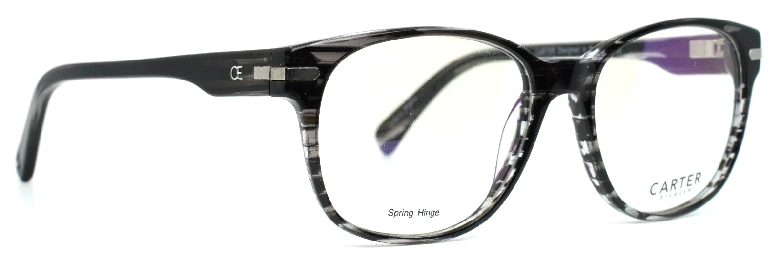 CARTER EYEWEAR R-CART-15-21 Black Stripe Mens Round Eyeglasses 53-17-145 B:43 3