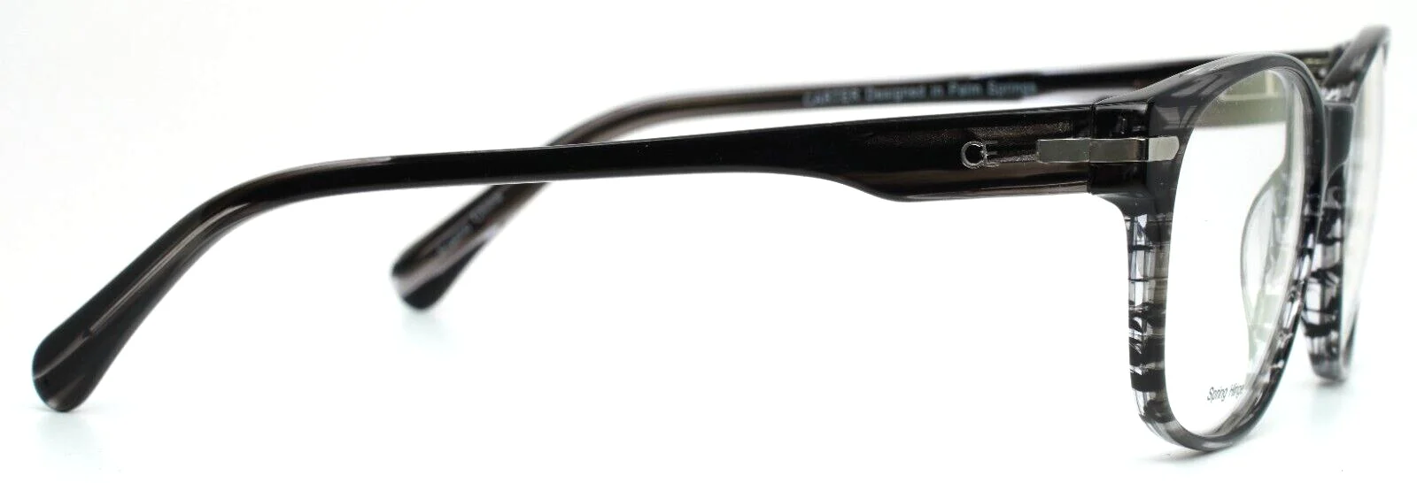 CARTER EYEWEAR R-CART-15-21 Black Stripe Mens Round Eyeglasses 53-17-145 B:43 4
