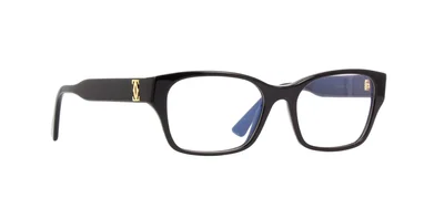 Cartier Eyeglasses Double C CT0316o-001 Shiny Black Frame Clear Lenses 3