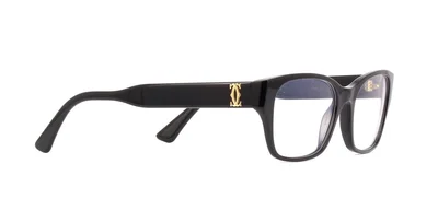 Cartier Eyeglasses Double C CT0316o-001 Shiny Black Frame Clear Lenses 4