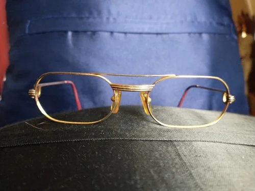 CARTIER eyeglasses frame Glasses gold Oblong 53-20-130 France 3