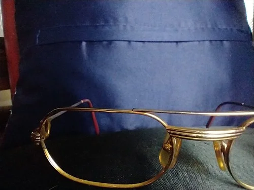 CARTIER eyeglasses frame Glasses gold Oblong 53-20-130 France 4