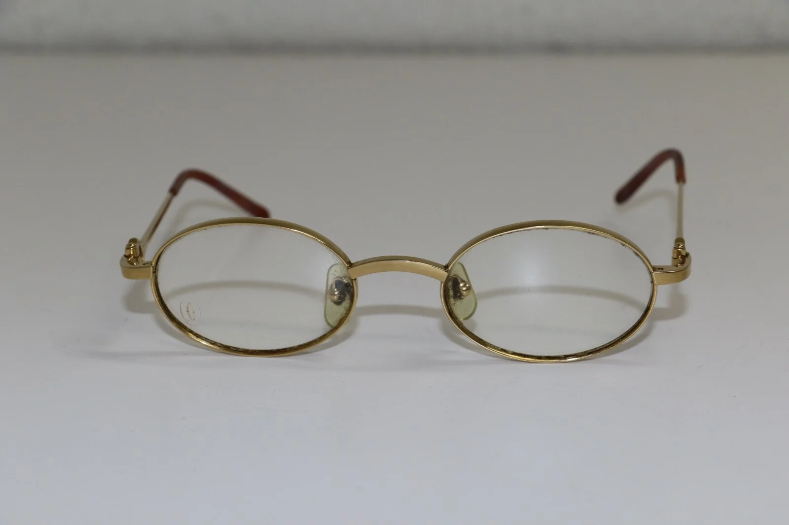 Cartier Eyeglasses Frames Oval Brushed Pale Gold T8100429 - 48- 20 -130 3