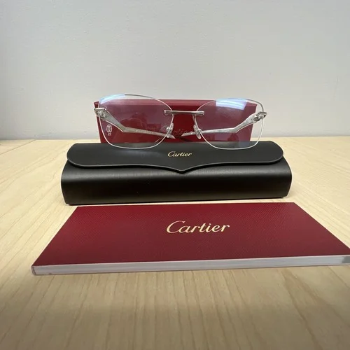 cartier eyeglasses women Platinum Panther Model CT0120O Gently used