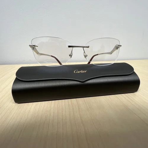 cartier eyeglasses women Platinum Panther Model CT0120O Gently used 2
