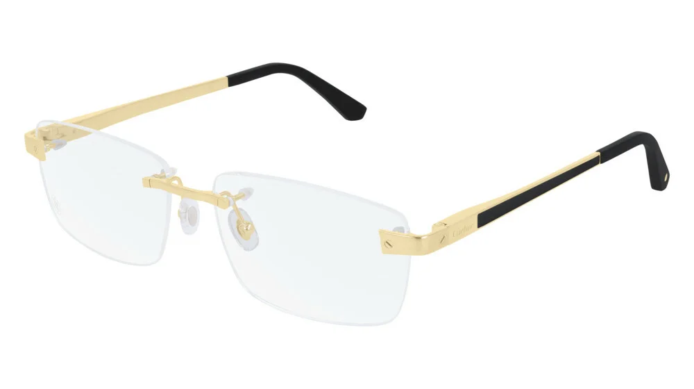 Cartier Gold CT CT0201O 001 Eyeglasses France 57mm Authentic New Frames