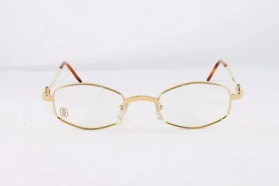 Cartier Octagon Gold Eyeglasses T8100427 Frames Authentic France New 45mm 2