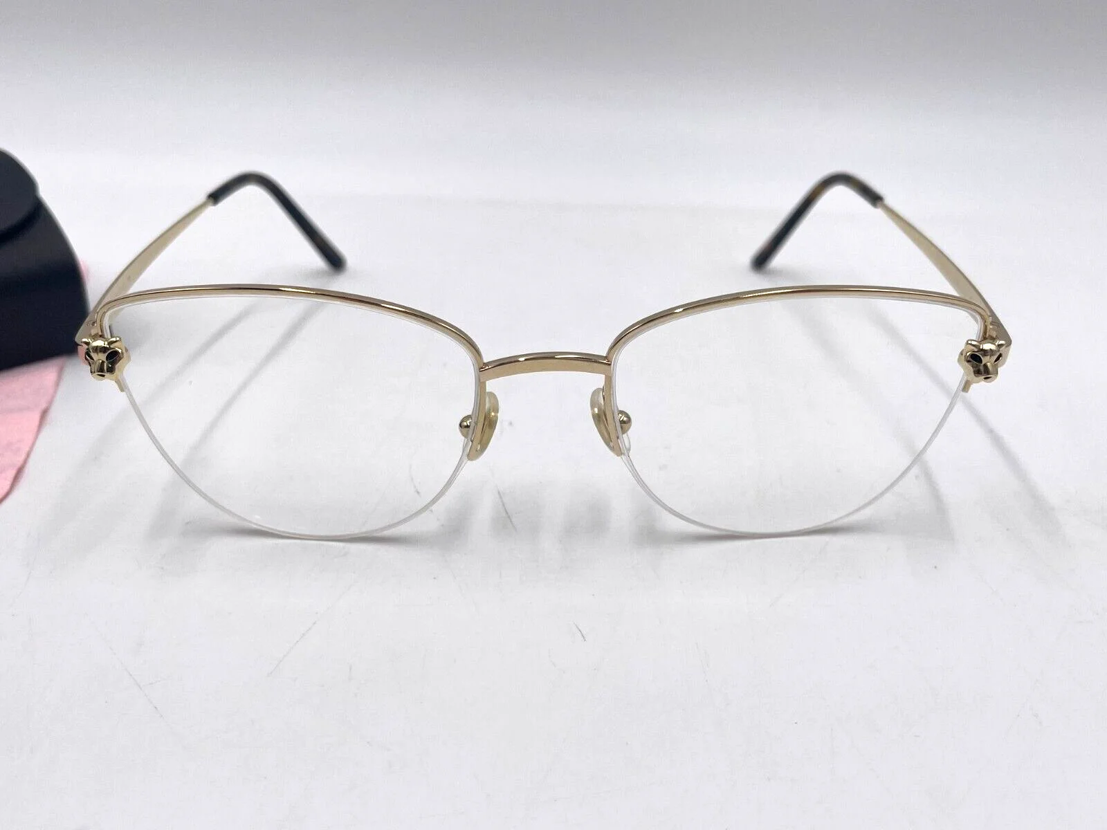 Cartier Panthere CT02080 001 100% Genuine Frames Rimless Gold 55-19-140mm RX 2