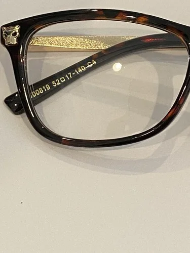 Cartier Plastic Gold/ Tortoise 52/17/140 Eyeglass Frame With Cartier Case 3