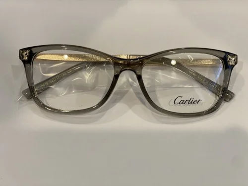 Cartier plastic Gray 52/17/140 Eyeglass Frame With Eyeglass Case 2