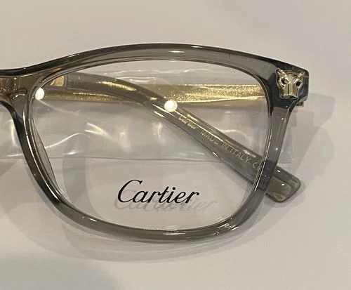 Cartier plastic Gray 52/17/140 Eyeglass Frame With Eyeglass Case 4