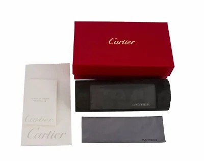 Cartier Platinum Rimless Eyeglasses T8100449 Authentic France New 49-19 3