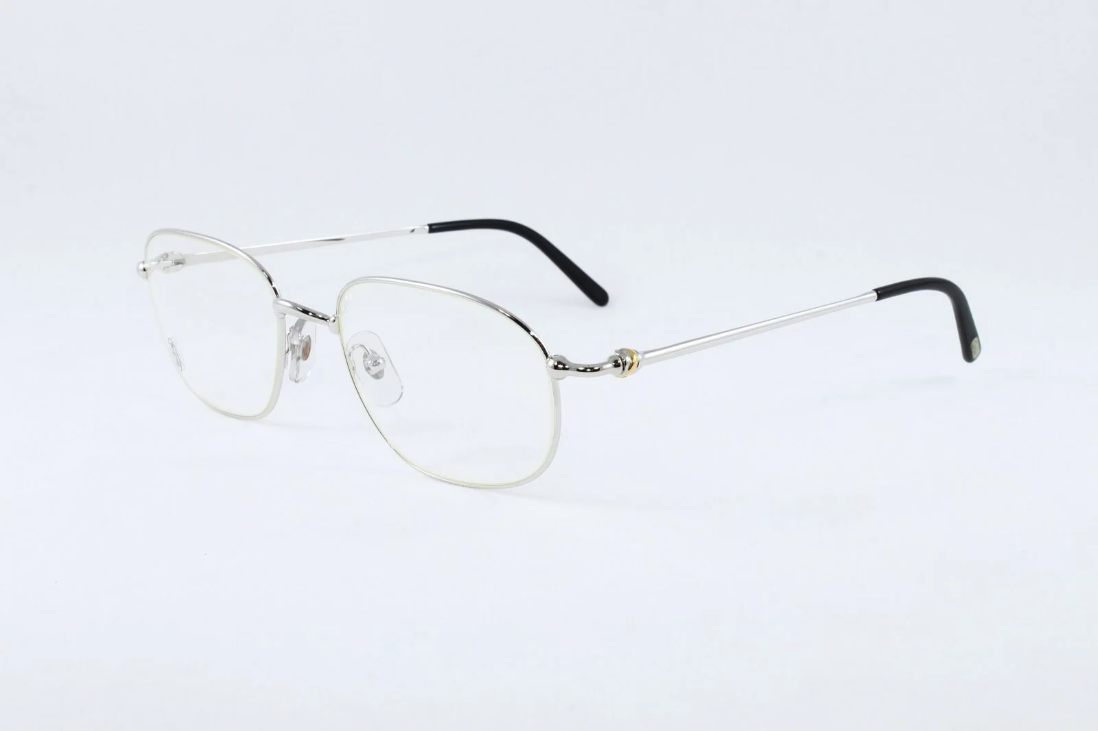 Cartier Platinum Square Eyeglasses T8100497 France Authentic New Frames 53mm