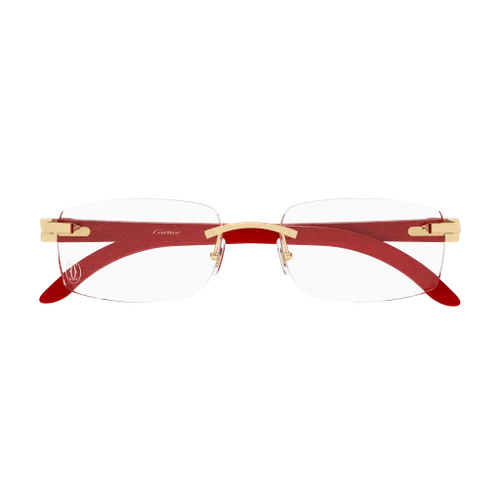 Cartier Red Gold Wood Eyeglass sunglasses CT0052O 006 2