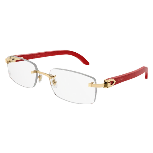 Cartier Red Gold Wood Eyeglass sunglasses CT0052O 006 3